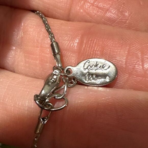 Vintage Cookie Lee Silver Tone Necklace Genuine Cubic Zirconia Pendant - Picture 7 of 8